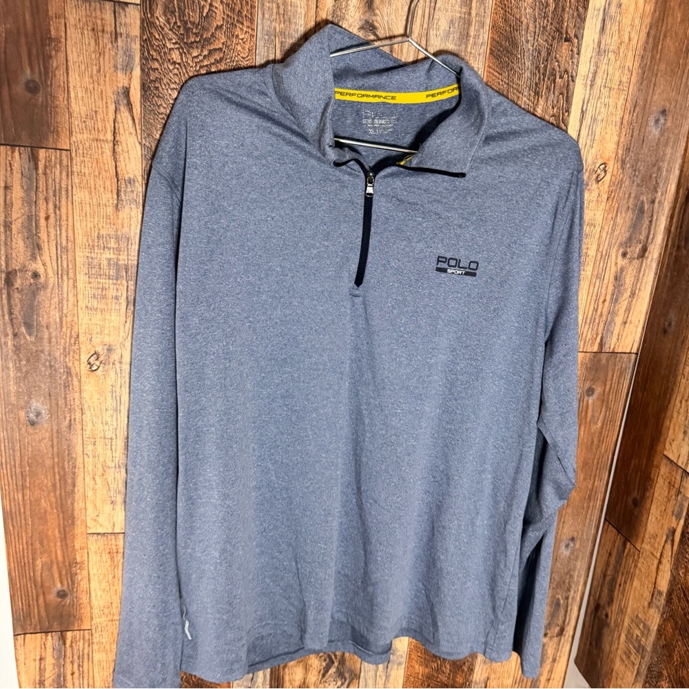Polo Ralph‎ Lauren Gray Quarter-Zip Pullover-XL